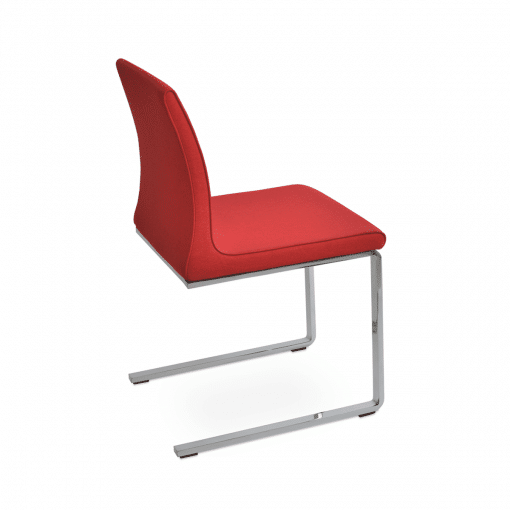 dining chair polo flat red camira era fabric