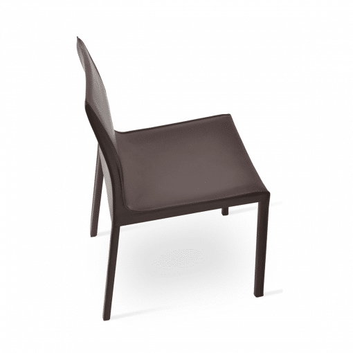 dining chair polo brown bonded leather full uph