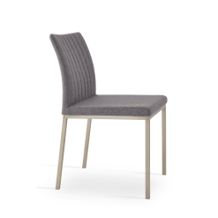 dining chair zeyno metal medium grey camira wool chrome