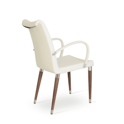 dining room tulip ana arm chair white ppm