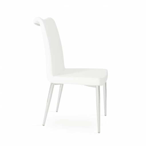 dining room tulip metal chair white ppm
