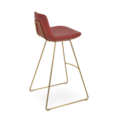 pera hb wire bar stool dark red ppm gold