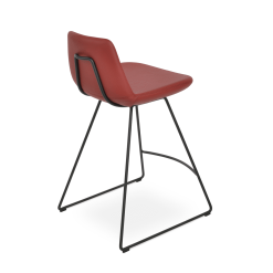 pera hb wire counter stool dark red ppm black
