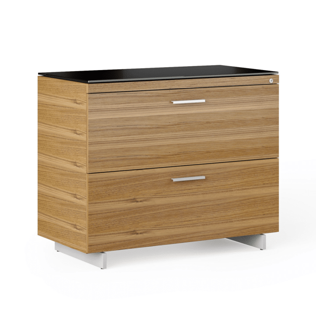 Sequel 6116 Lateral File Walnut Nickel