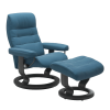 Stressless Opal Classic with Footstool Paloma Crystal Blue and Grey Wood