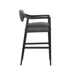 bar stool keagan charcoal side