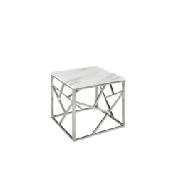 Carole End Table with Marble Top