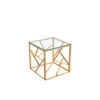 Carole End Table with Glass Top