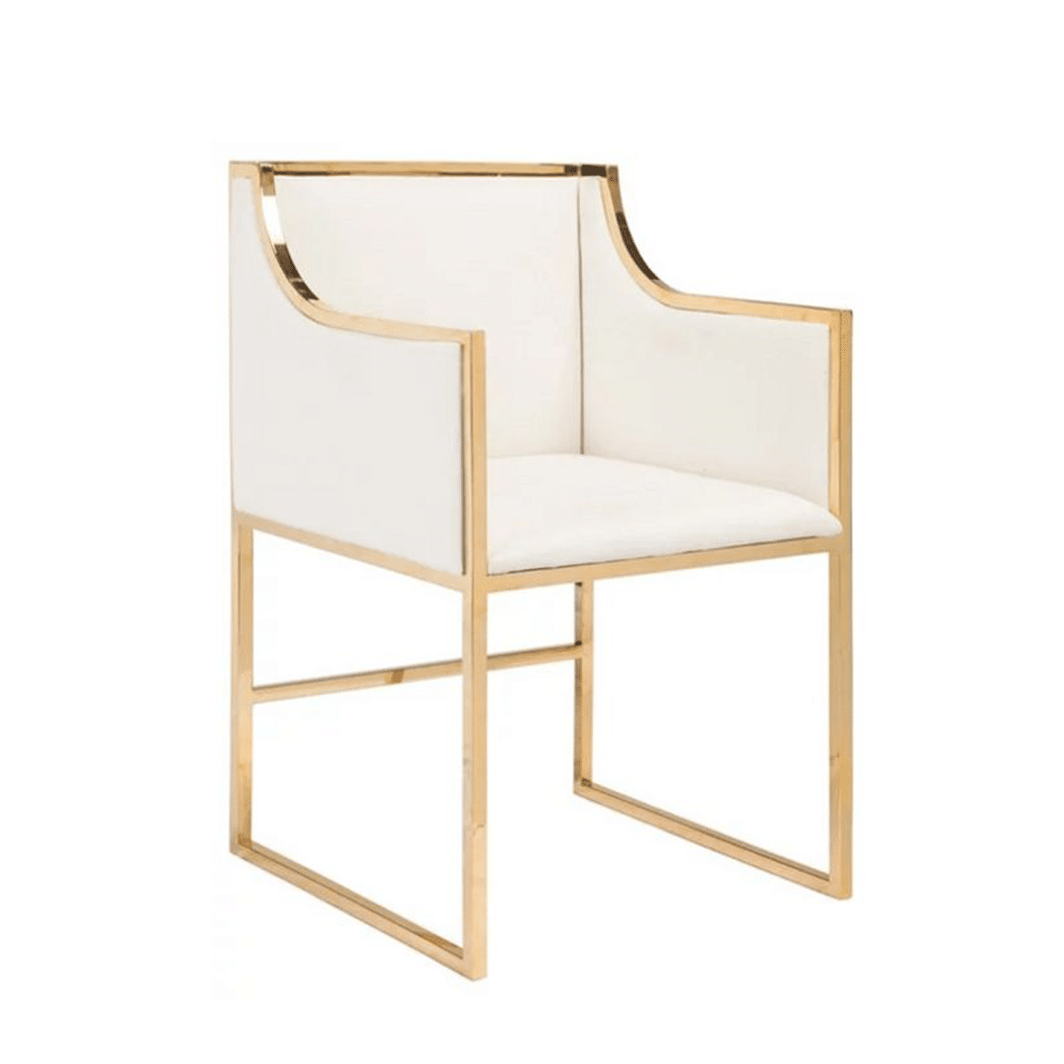 Annabelle Chair with Gold Finish ☑️ Modern Sense Accent