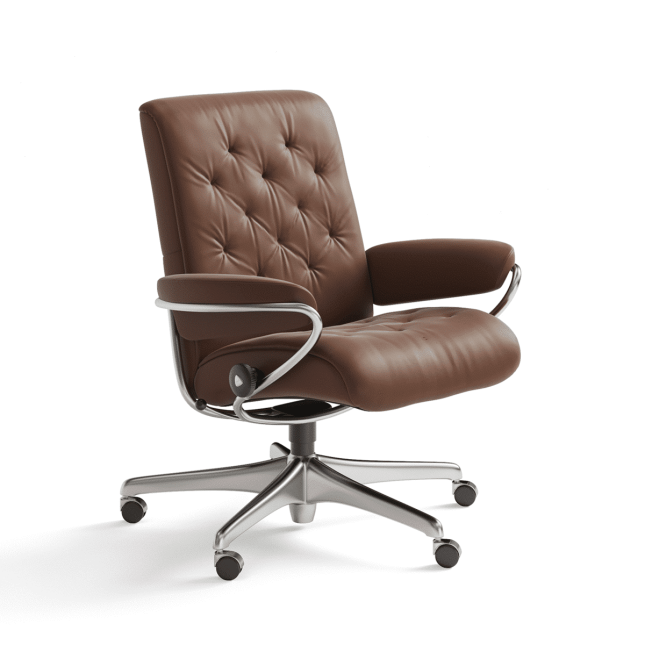 stressless paris lowback office chair paloma copper
