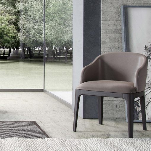 Wooster Chair in Castle Grey Eco Leather Lifestyle