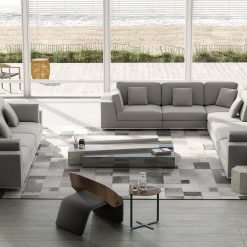 hubert coffee table gray lacquer lifestyle