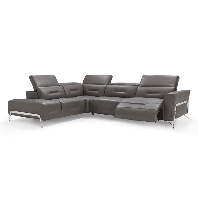 living room enzo LHF sectional dark grey open recliner