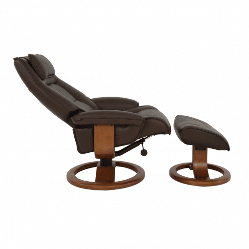 living room lounge chair admiral r base in mocha reclined
