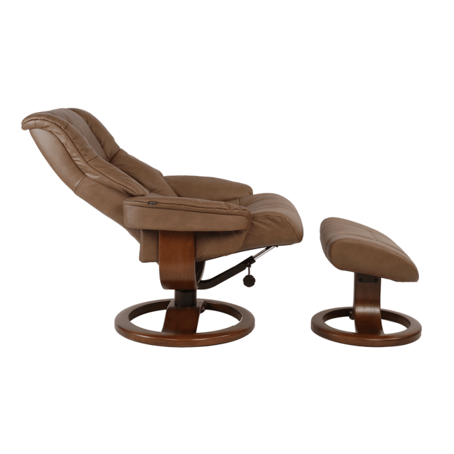 living room lounge chair loen in cappuccino reclined