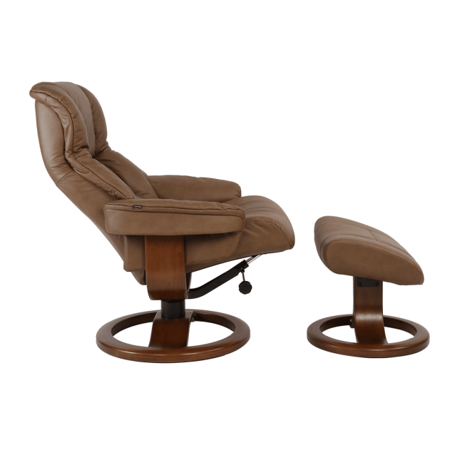 living room lounge chair loen in cappuccino side