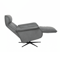 lounge chair finn in grey reclined