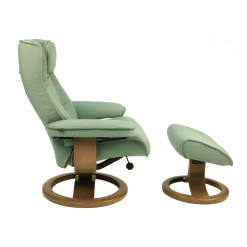 lounge chair regent rbase reclined seagreen side