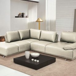 roxanne LHF sectional in light grey lifestyle