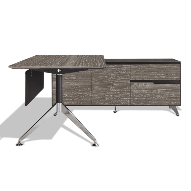 400 series executive desk right cabinet grey wood