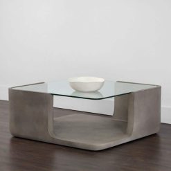 Odis Coffee Table in Grey Concrete Liveshot