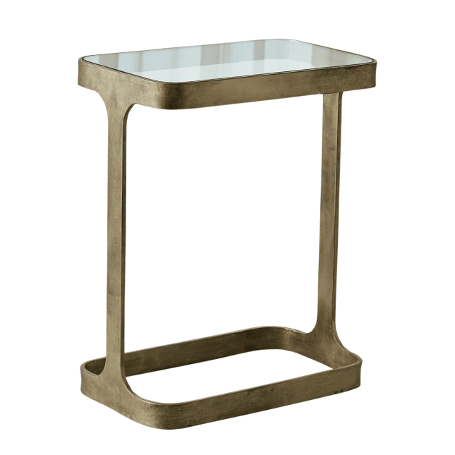 living room industrial side table gold