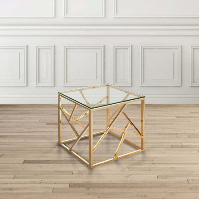 Carole End Table Gold lifestyle