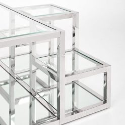 Elmore Coffee Table Polished stainless steel details