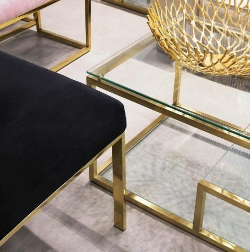 barolo coffee table gold details