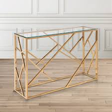 carole gold console table lifestyle