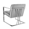 living room fairmont accent chair silver satin back