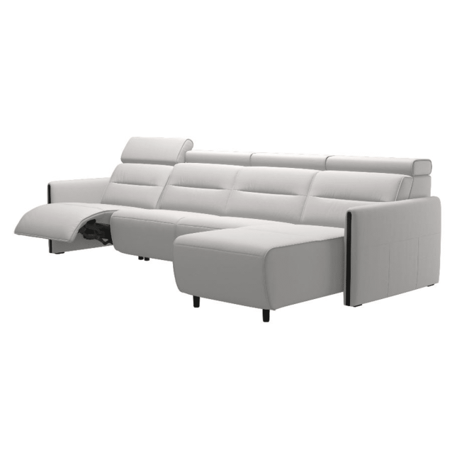 living room stressless emily wood 3seater with chaise recline