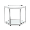 living room swainson polished steel end table