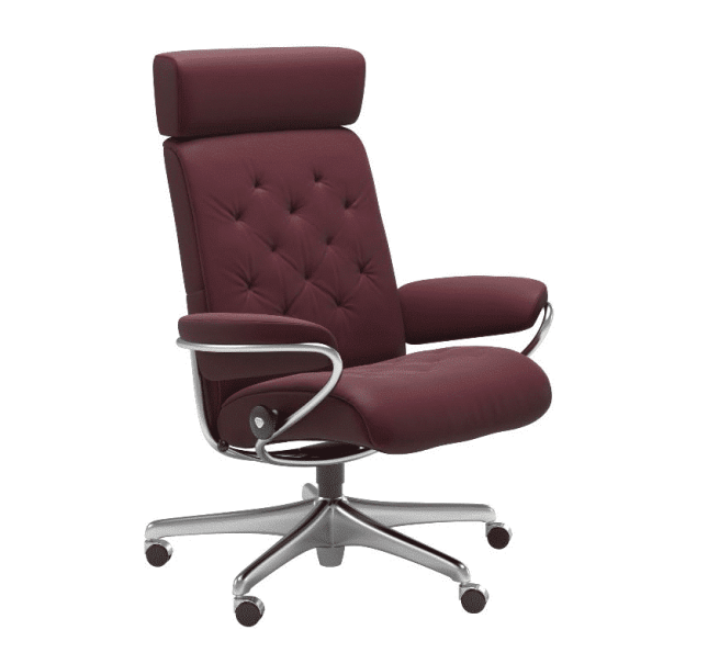 office stressless metro chair with adjustable headrest