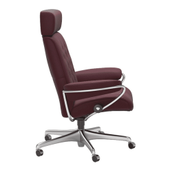office stressless metro chair with adjustable headrest side