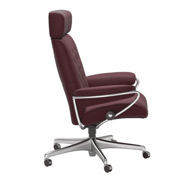 office stressless metro chair with adjustable headrest side