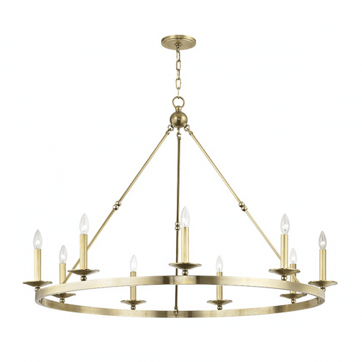 lighting allendale 9 light chandelier aged brass