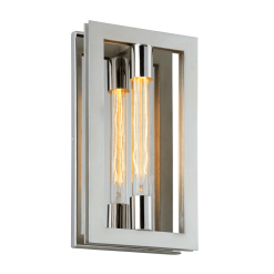 lighting enigma wall sconce silver leaf