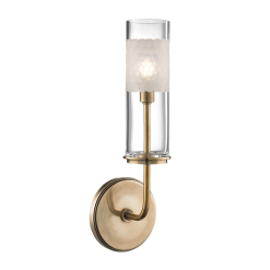 lighting wentworth 1 light wall sconce aged brass