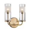 lighting wentworth 2 light wall sconce aged brass