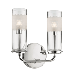 lighting wentworth 2 light wall sconce polished nickel