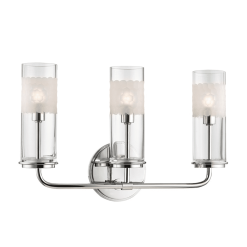 lighting wentworth 3 light wall sconce polished nickel