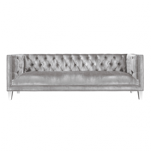 living room barcelona sofa grey velvet