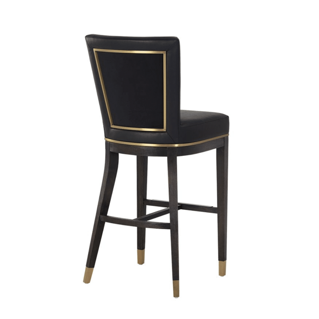 Bar stool alister bravo black leatherette back