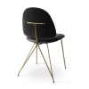 dining room langham chair black ppm s brass gold base back