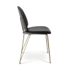 dining room langham chair black ppm s brass gold base side