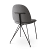 dining room langham chair grey era fabric matte black back
