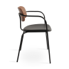 dining room academy chair matte black frame and black ppm s cushion 1