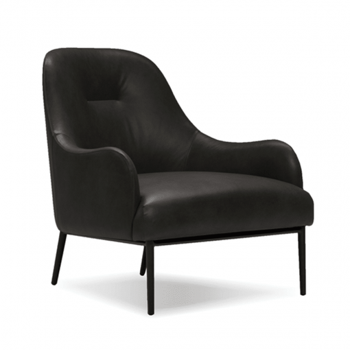 living room anister lounge black leather