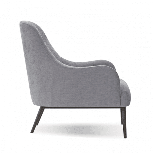 living room anister lounge chair grey fabric side